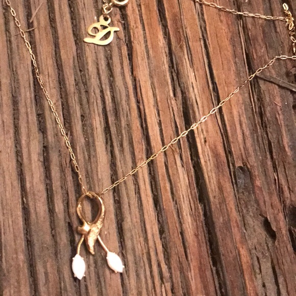 Gold and opal necklace - Picture 3 of 3